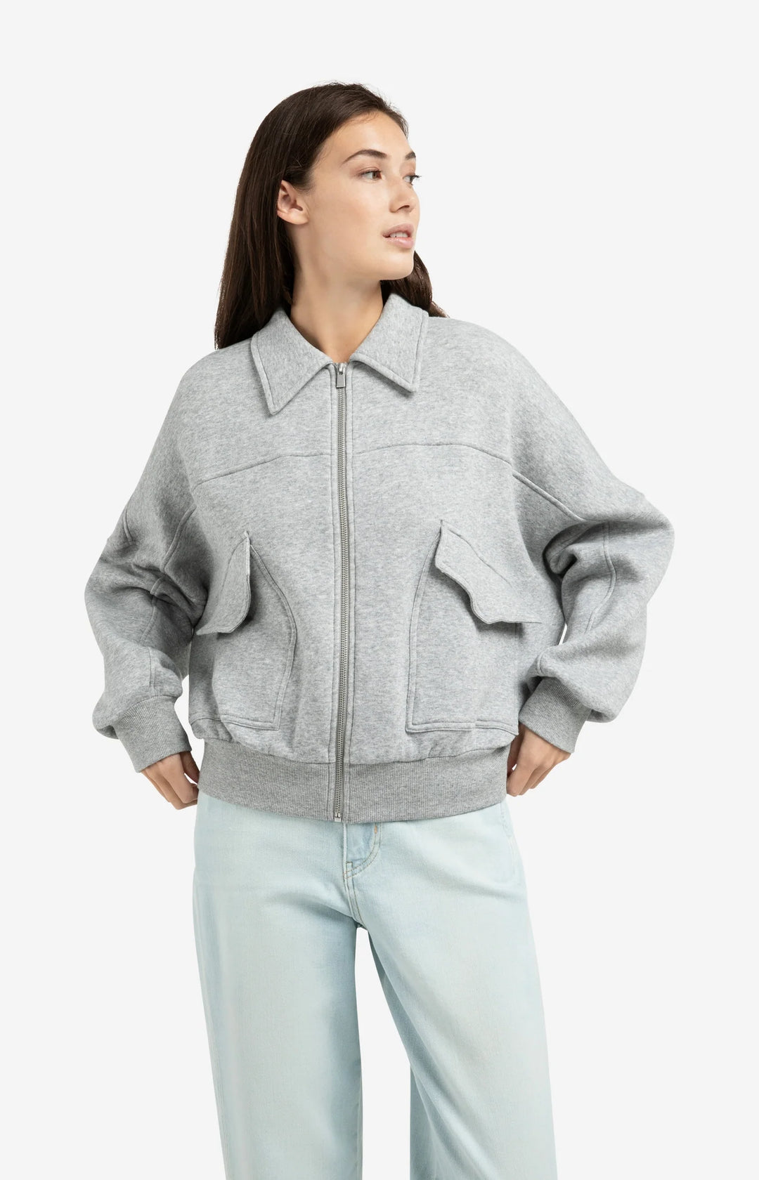 YAYA Grey Zipped Sweat Jacket