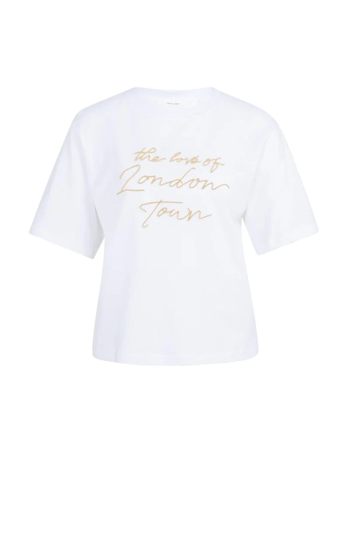 YAYA Yellow Soft Flock Print Top