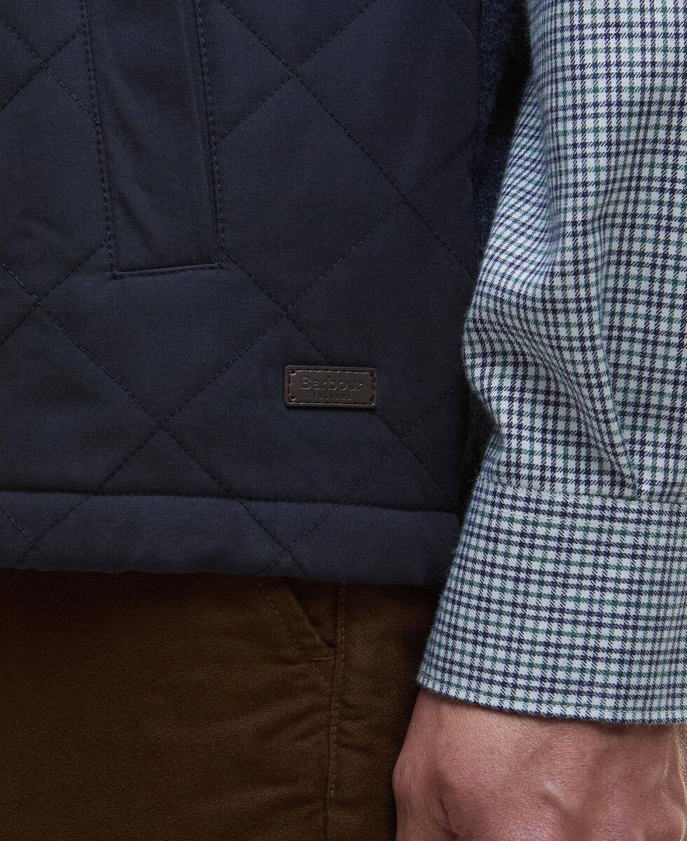 Barbour Shoveler Knitted Gilet, Navy