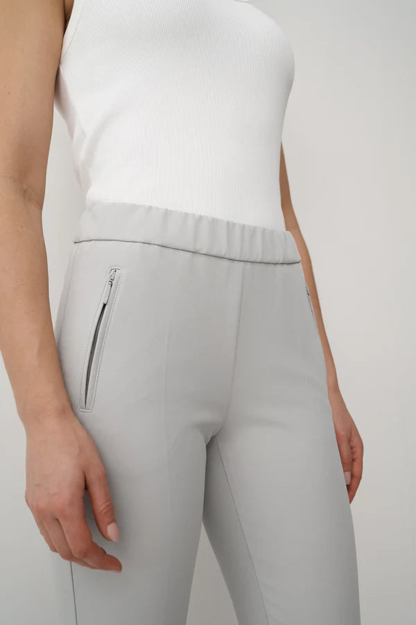 Anna Montana Light Grey Rose Easy Flexi Relaxed Fit Trousers