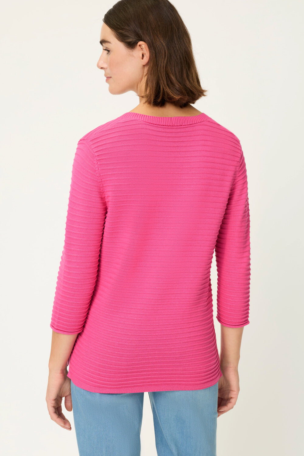 Olsen Pink V-Neck Sweater