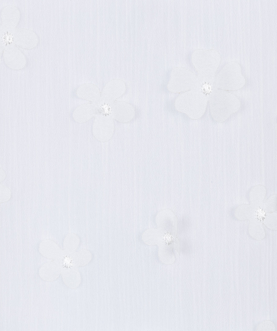 EsQualo Off White Daisy Flower Blouse