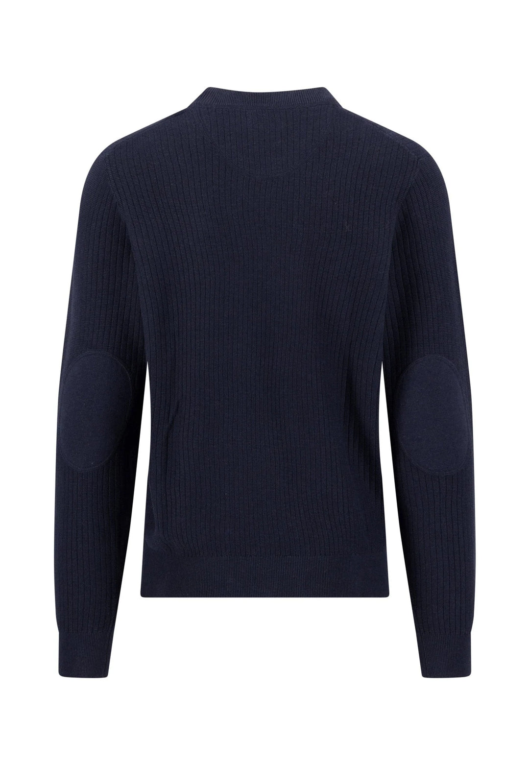Fynch Hatton Knitted Textured Pattern Cotton Sweater, Navy