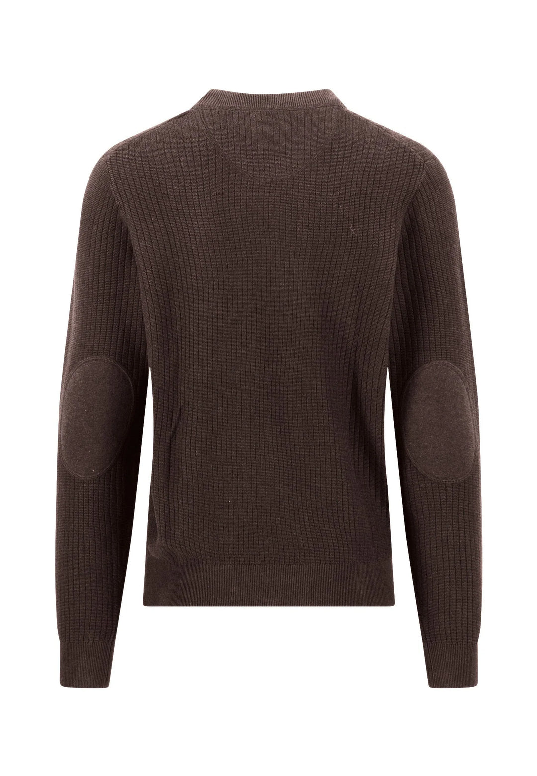 Fynch Hatton Knitted Textured Pattern Cotton Sweater, Soil