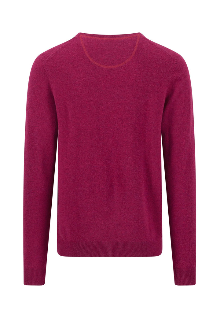 Fynch Hatton Wool Cashmere Crew Neck Sweater, Grape