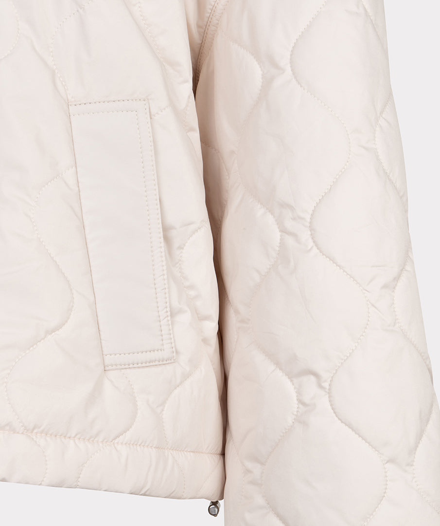 EsQualo Light Sand Quilted Jacket