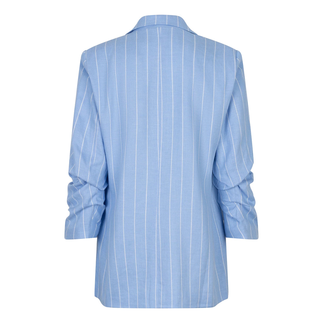 EsQualo Light Blue Striped Linen Blazer