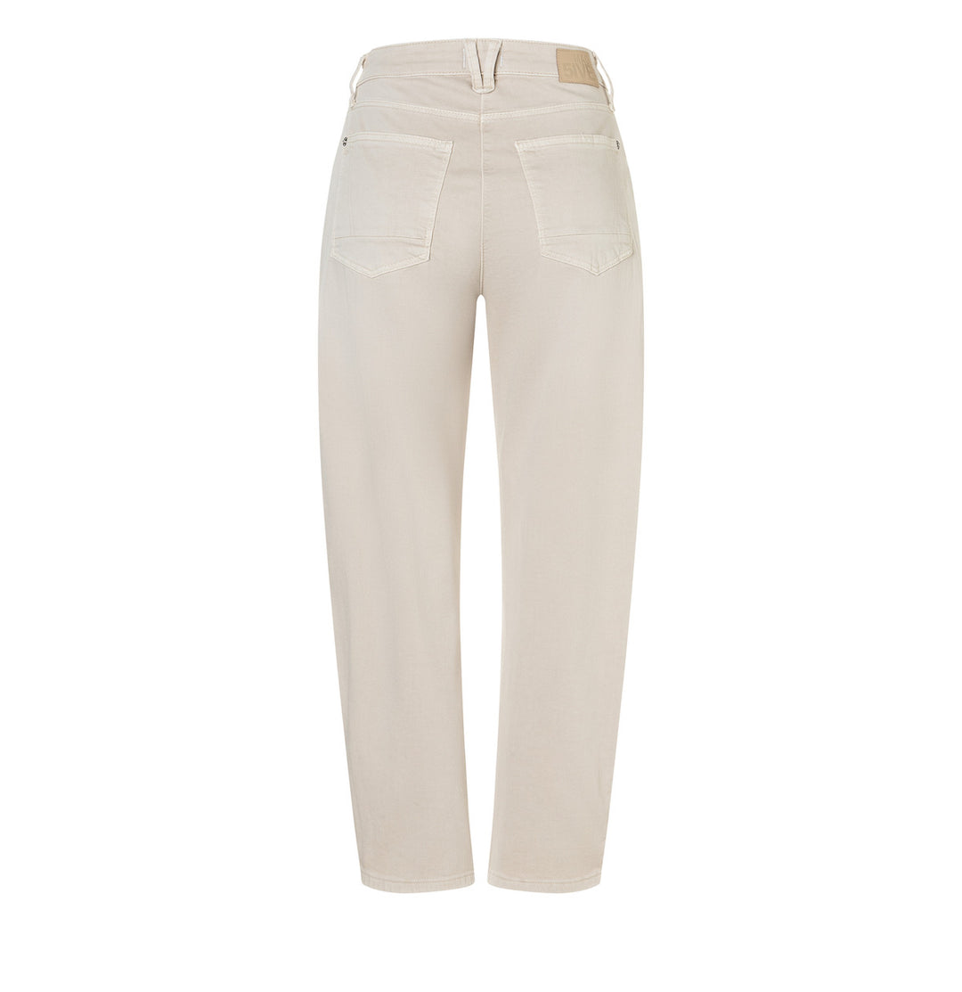 Mac Jeans Danni Ivory Barrel Authentic High Stretch Gabardine Jeans