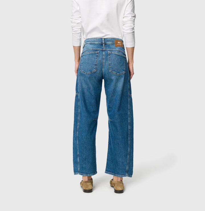 Mac Jeans Ohio Mid Blue Washed Barrel Jeans