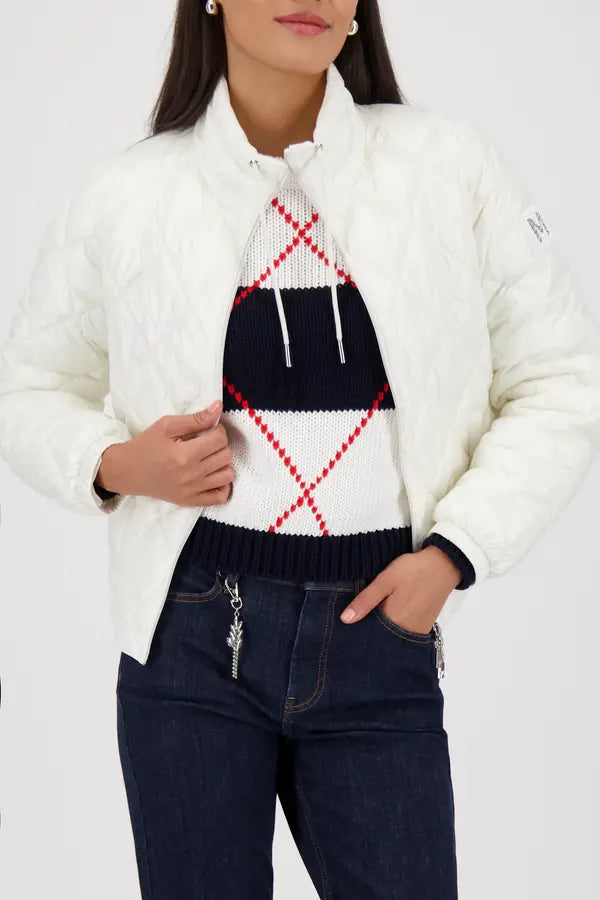 Monari Off White Quilted Jacket