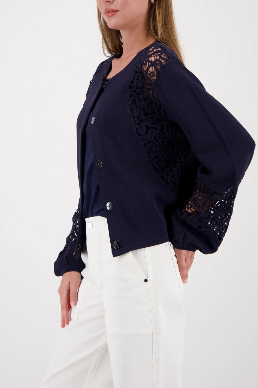 Monari Navy Lace Cardigan