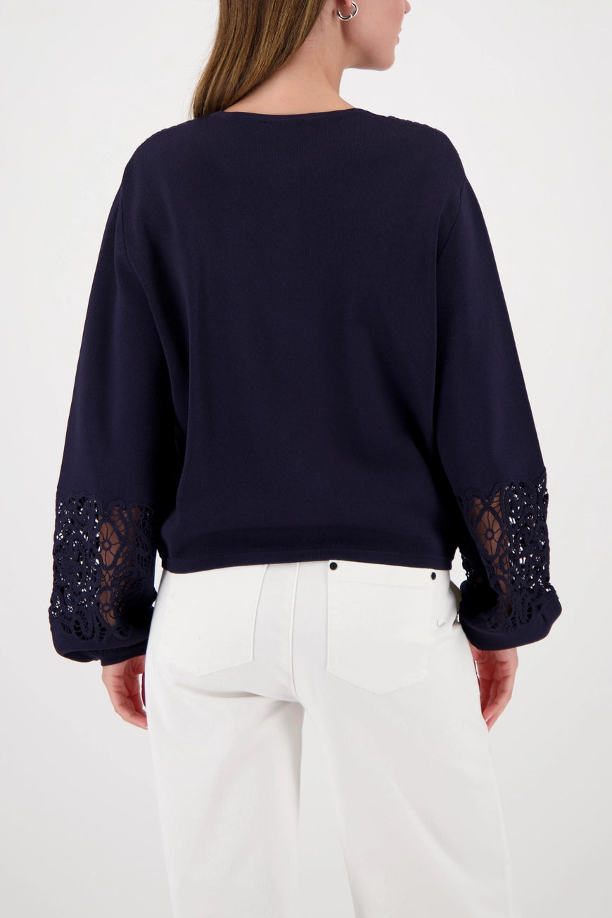 Monari Navy Lace Cardigan
