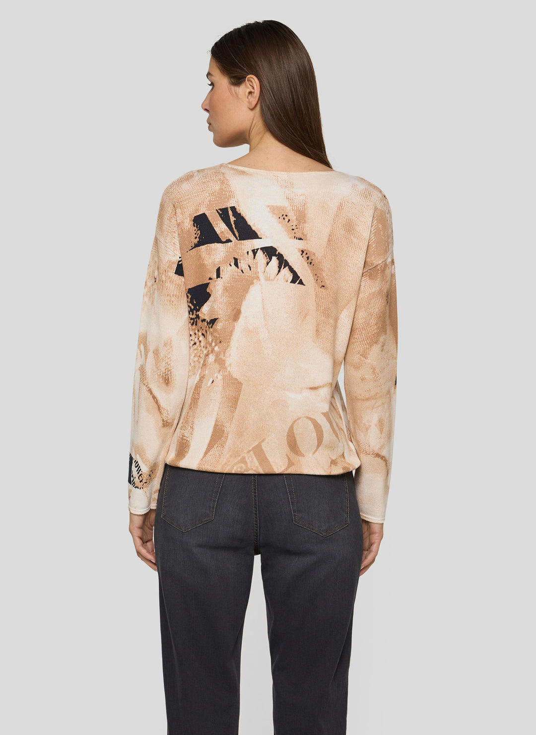 Rabe Brown Graphic Print Shirt