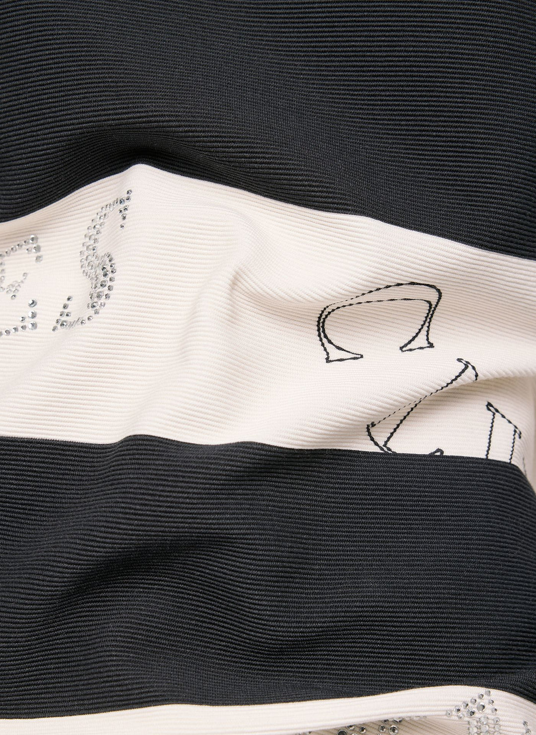 Rabe Beige Striped Round Neck Sweater