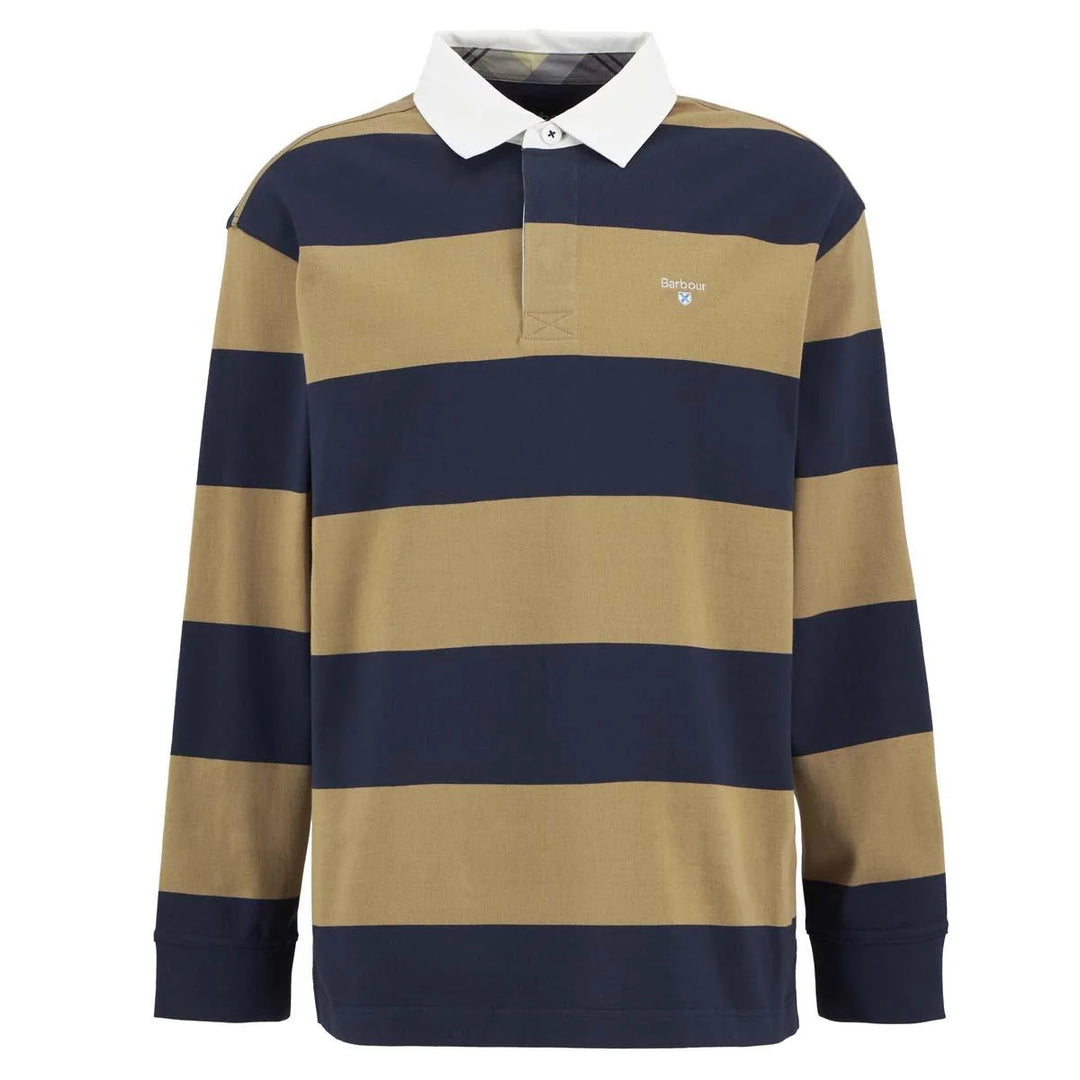 Barbour Broome Rugby Shirt, Navy/Trench