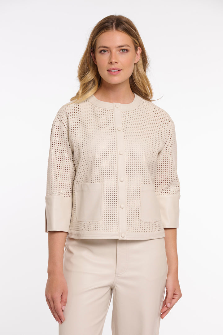 Rino & Pelle Abou Birch Perforated 3/4 Sleeve Jacket