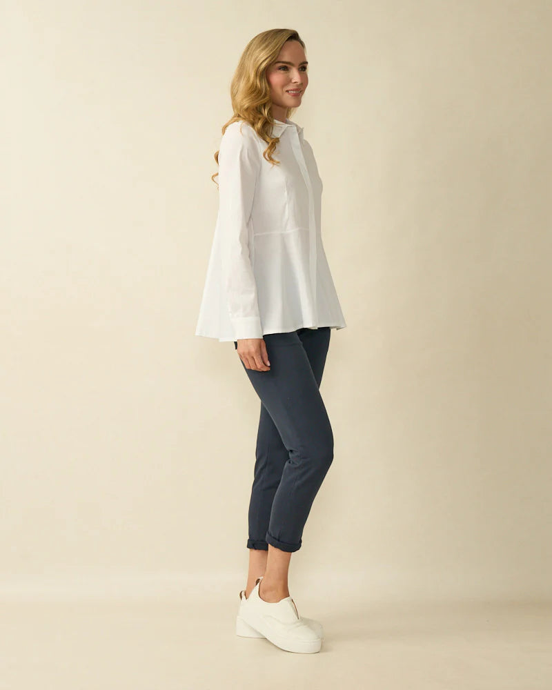 Decollage White Classic Cotton Shirt
