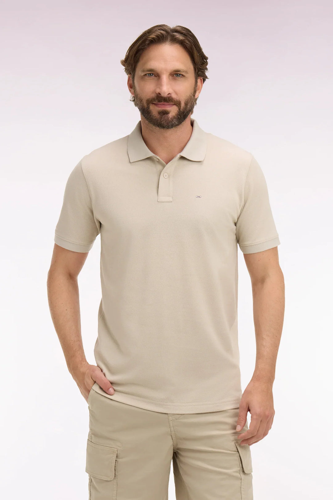 Eden Park Beige Regular Fit Polo Shirt