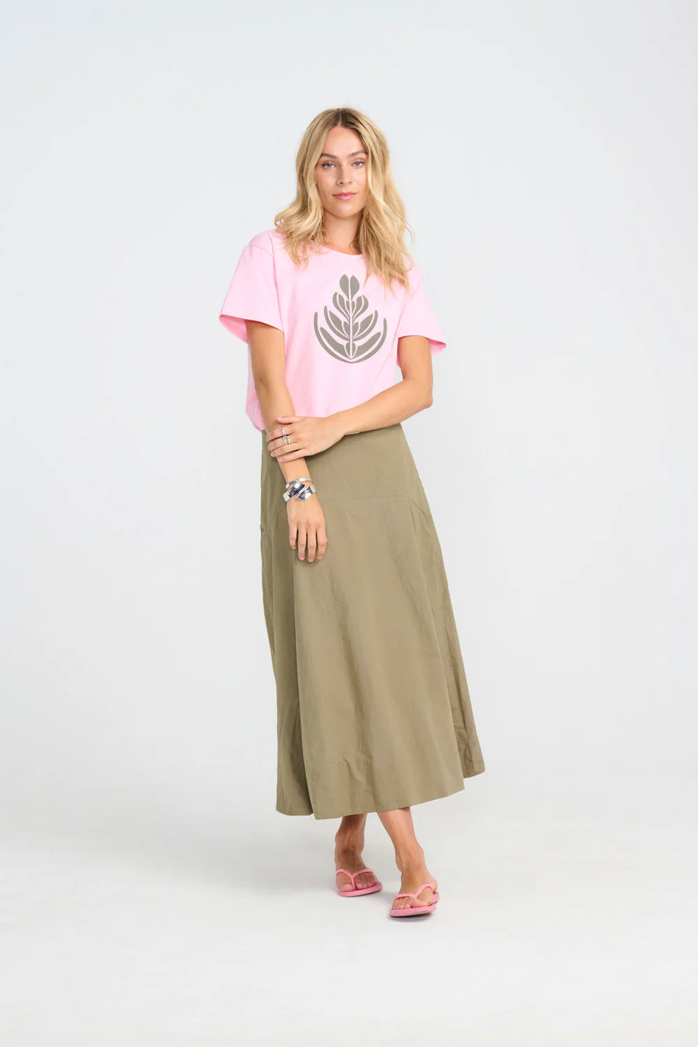Costamani Pink/Army Florest Top