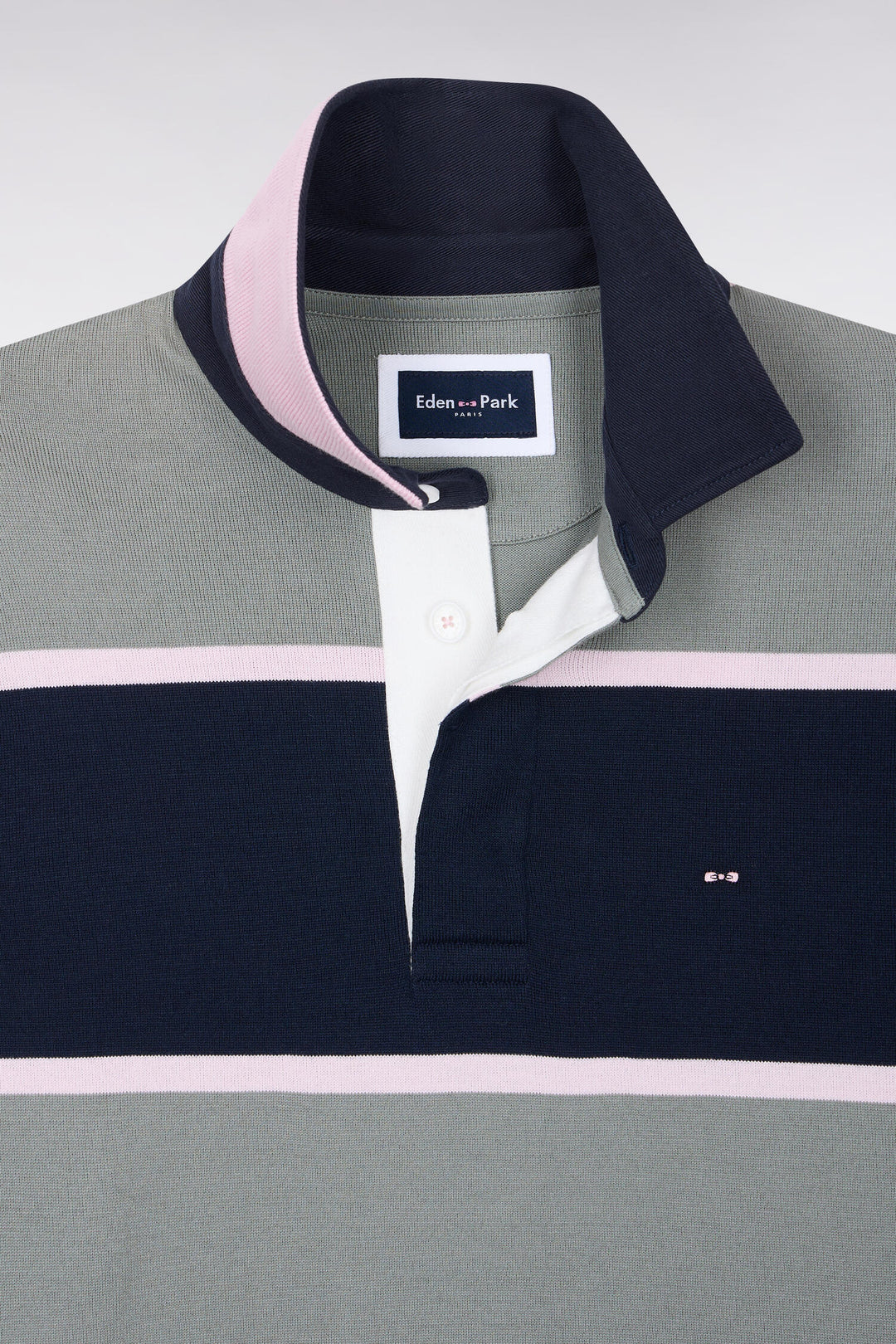 Eden Park Long Sleeved Striped Jersey, Khaki