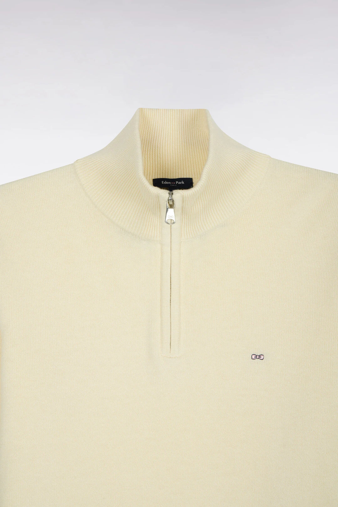 Eden Park Straight Cut Wool Trucker Neck Sweater, Cream