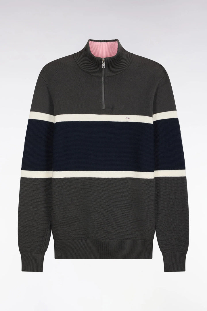 Eden Park Cotton Trucker Neck Sweater, Khaki