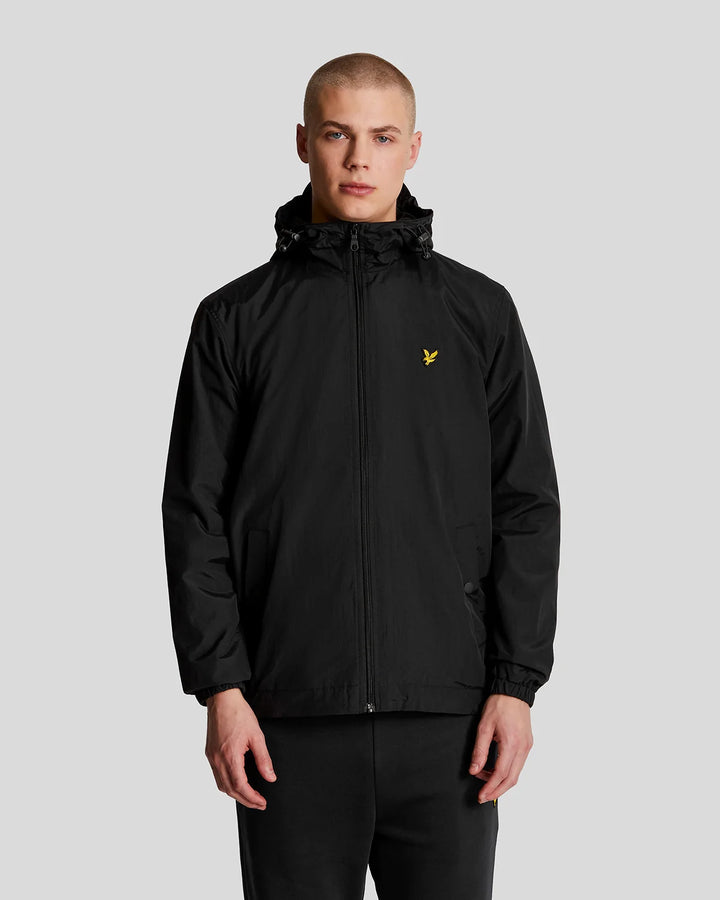 Lyle & Scott Water Resistant Hooded Jacket, Jet Black