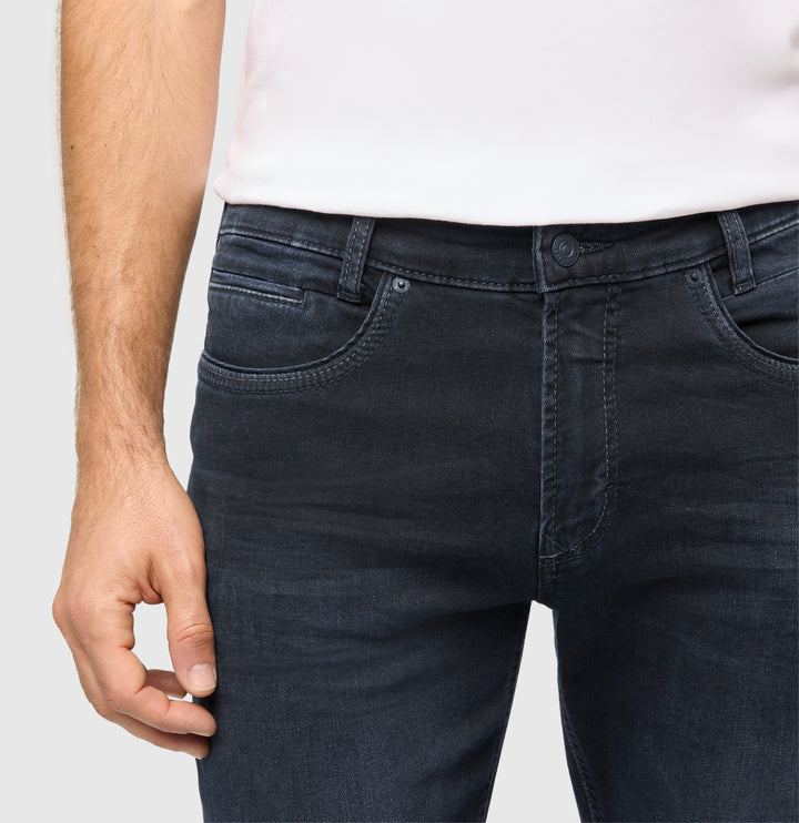 Mac Jeans Arne Pipe Slim Driver Jeans, Blue Black