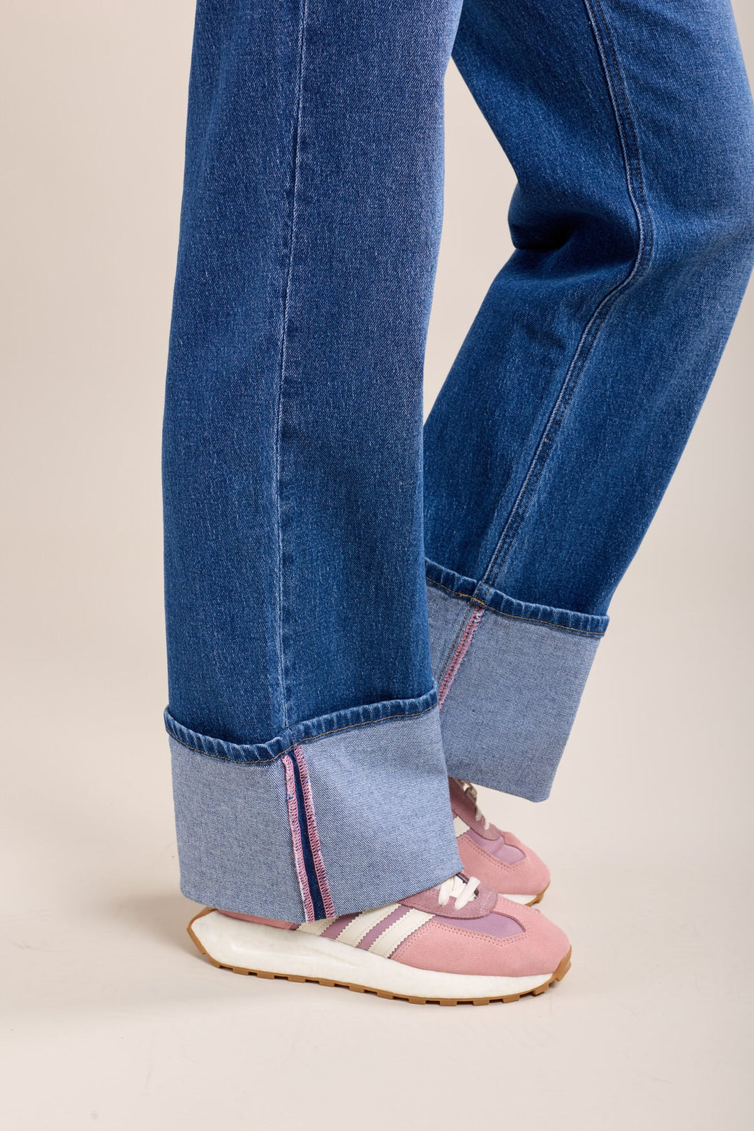 Toxik Turn-Up High Waisted Straight Leg Jeans