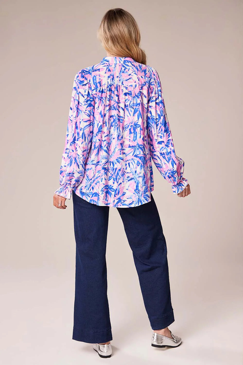 Decollage Royal Palm Print Shirt