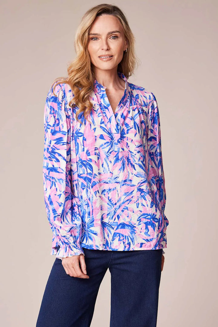 Decollage Royal Palm Print Shirt
