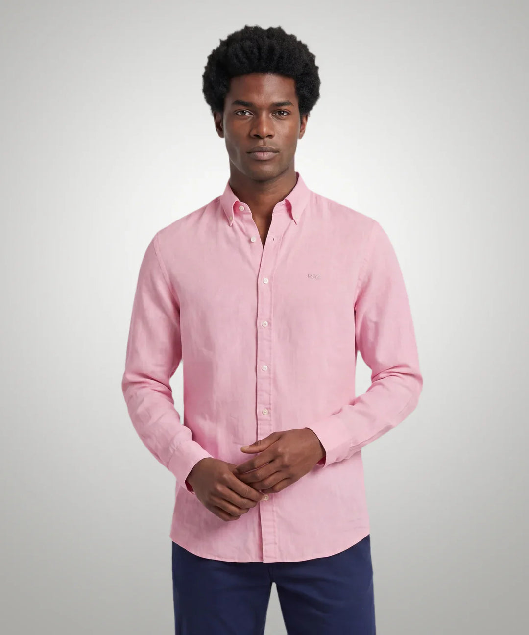 McGregor Pink Cotton & Linen Shirt