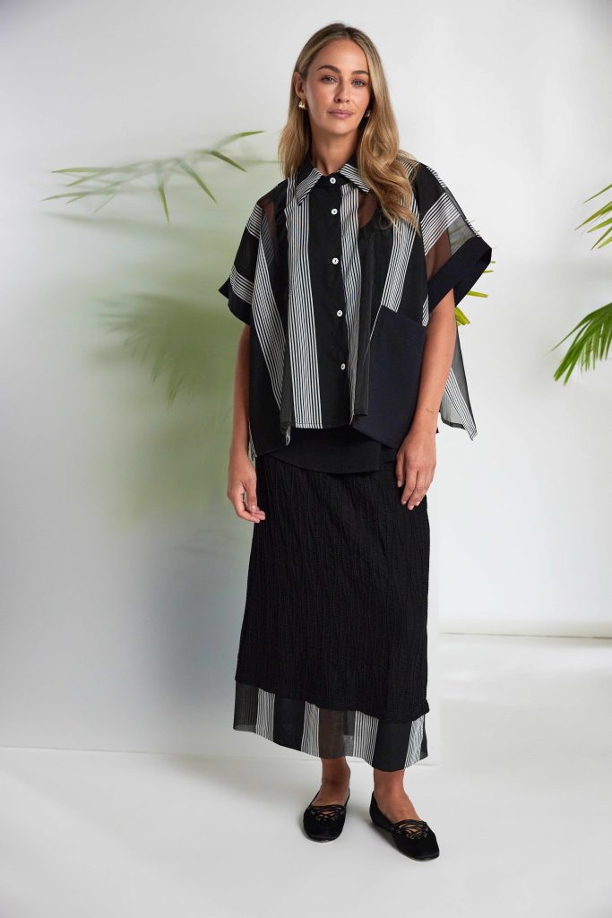 NAYA Embossed Pull Up Skirt