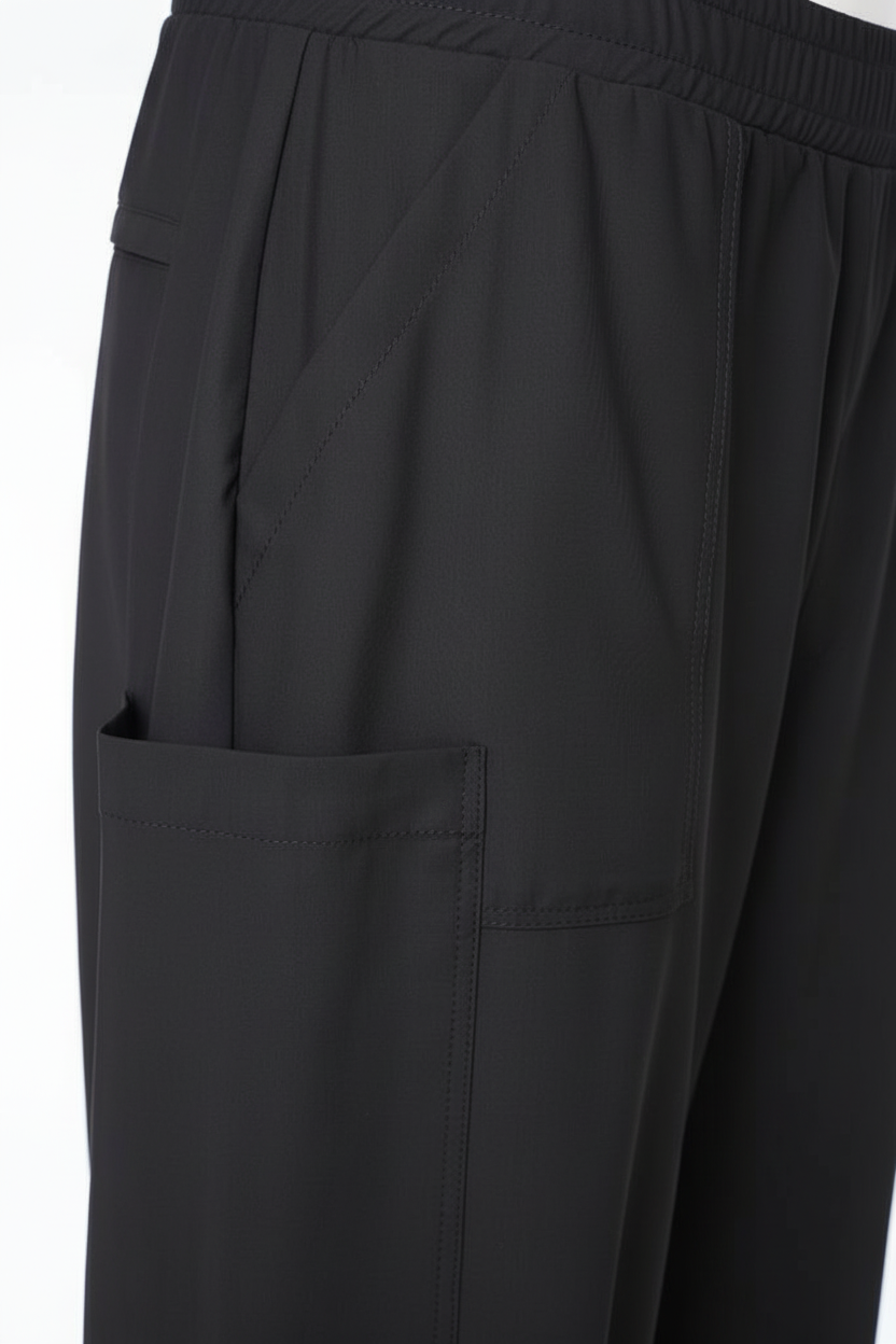 NAYA Black Pull Up Slim Leg Trousers