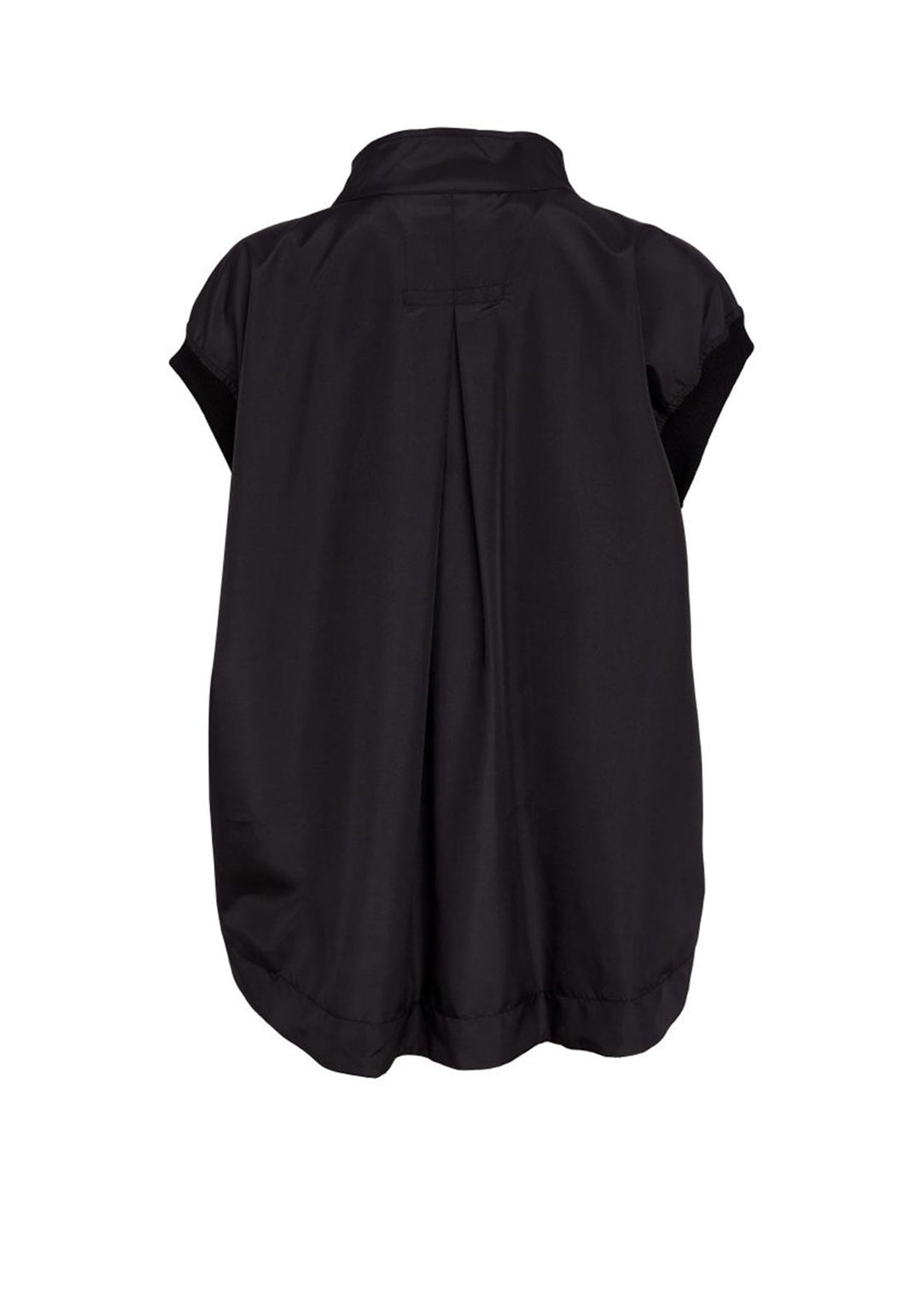 Naya Black High Neck Zip Up Waistcoat