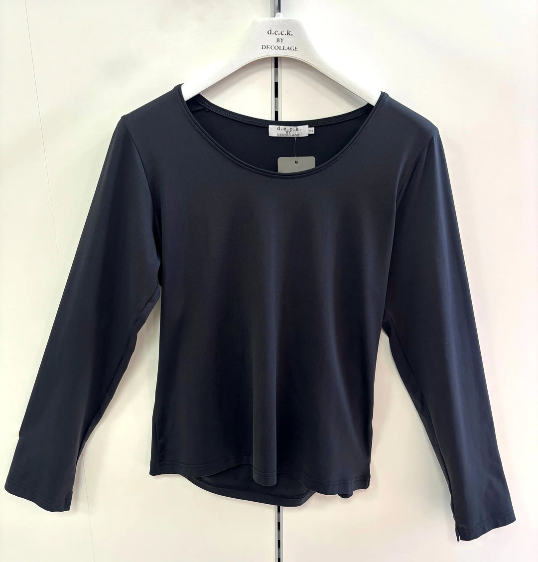 Decollage PAULA Black Long Sleeve Top