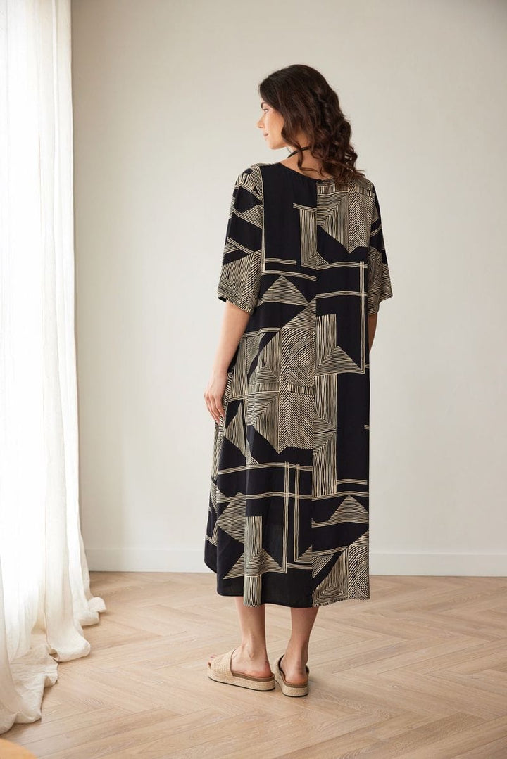 Peruzzi Geometric Print Dress
