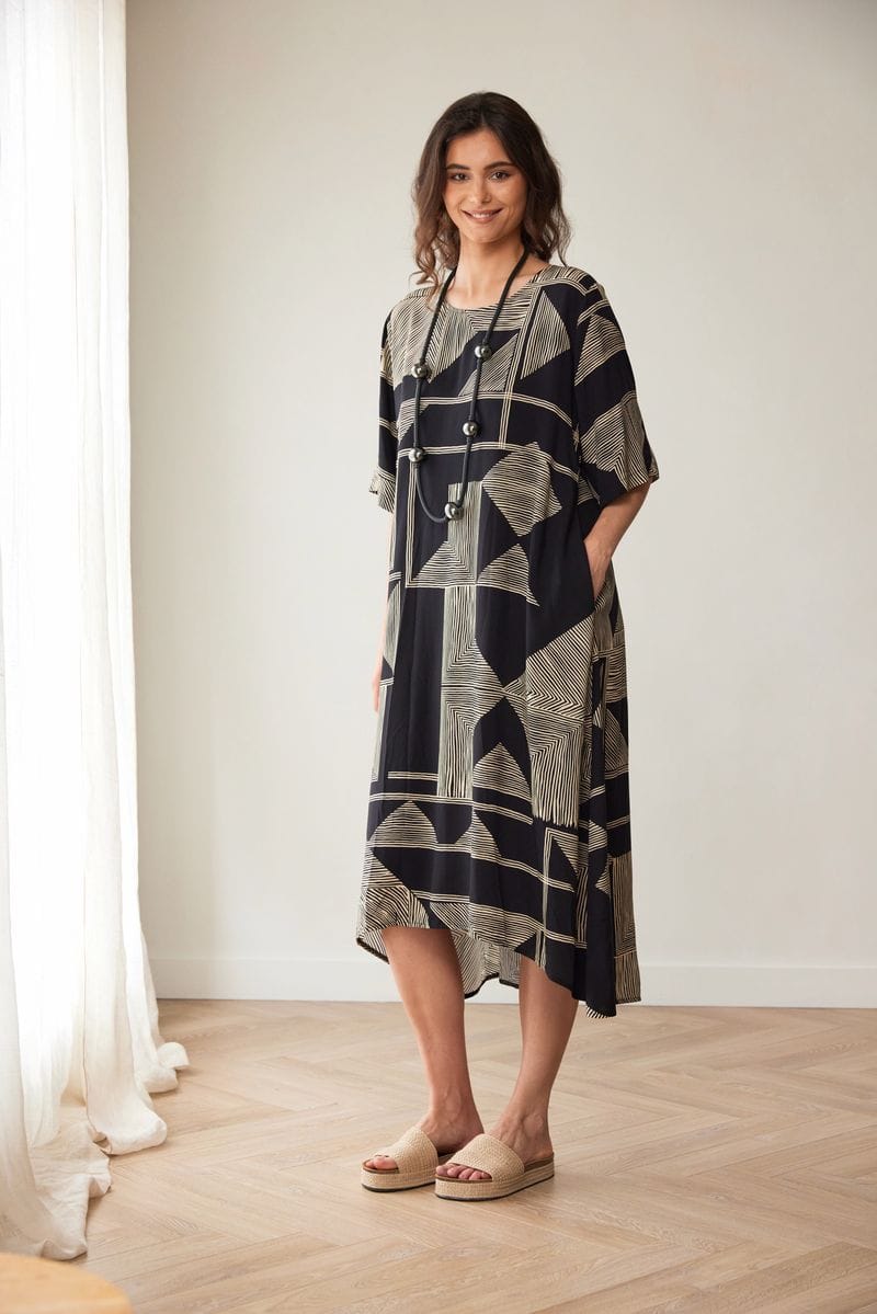 Peruzzi Geometric Print Dress
