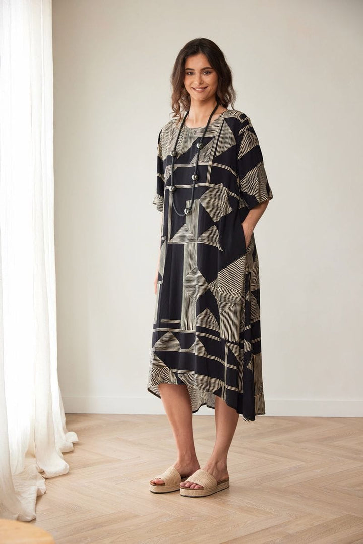 Peruzzi Geometric Print Dress