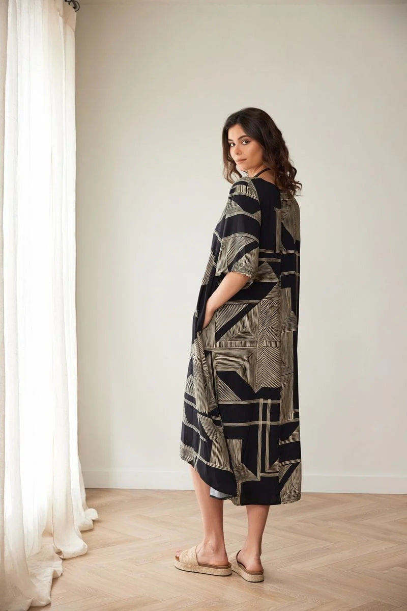 Peruzzi Geometric Print Dress