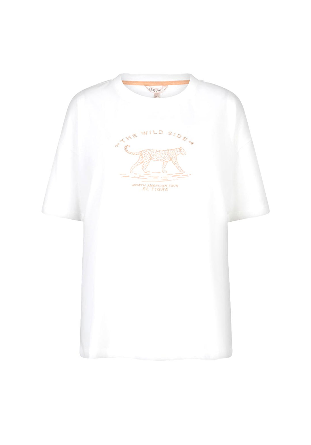 Esqualo Off White Sand 'The Wild Side' Printed Top