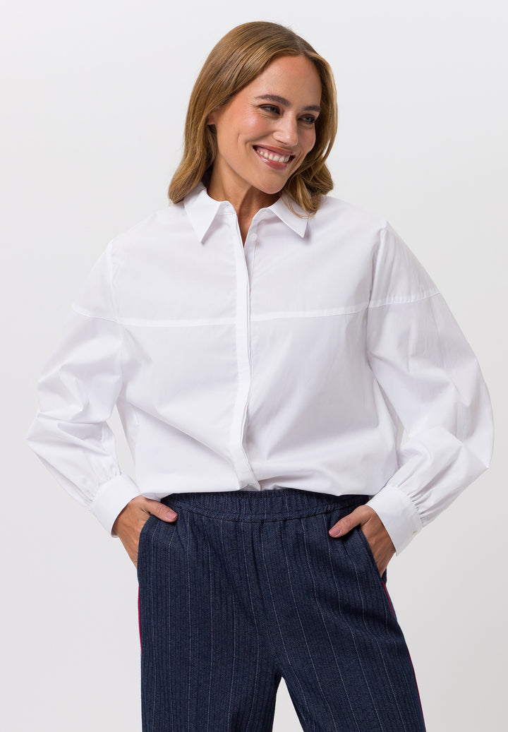 Tuzzi White Blouse with Concealed Buttons