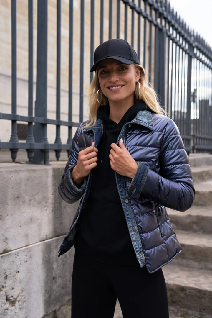 Denim Quilted Jacket, Navy