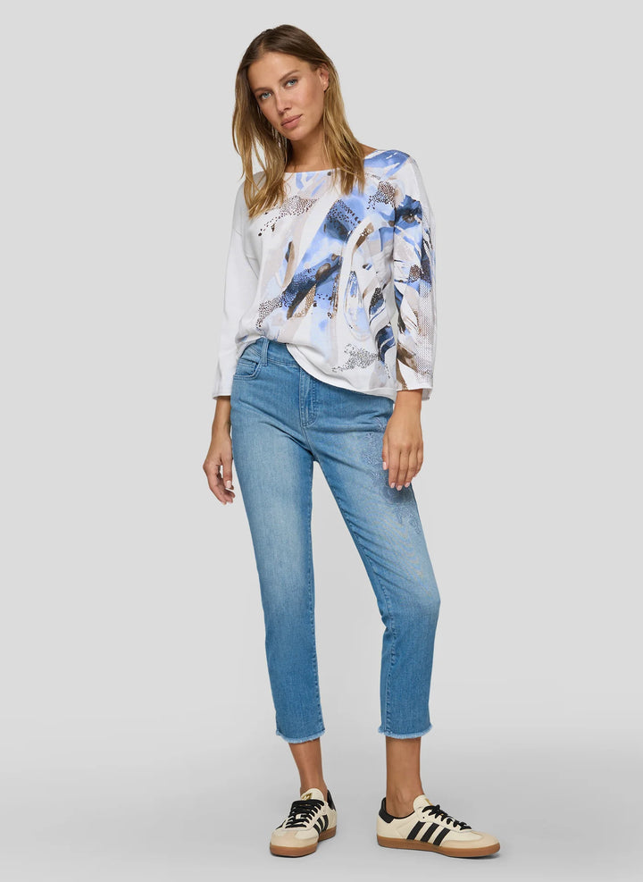 Rabe Blue Ocean Print Sweater