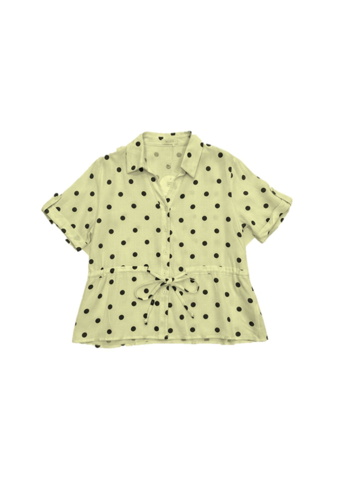 Short-sleeve polka dot print blouse - image 7