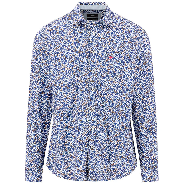 Fynch Hatton Floral Print Shirt, Ink Blue