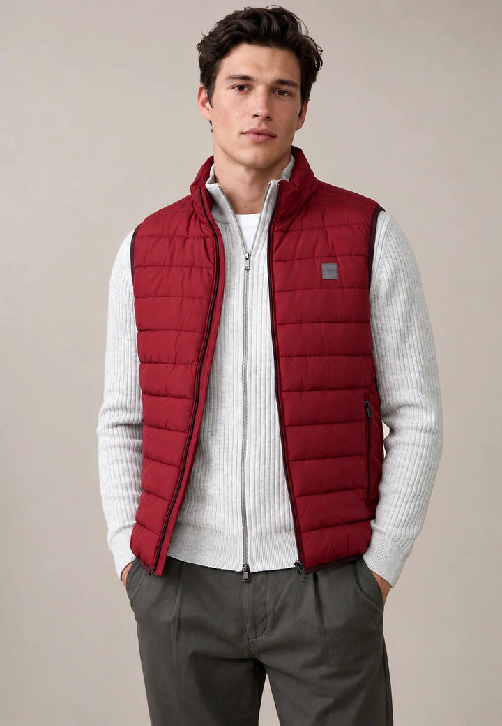 Fynch Hatton Lightweight Quilted Gilet, Brick