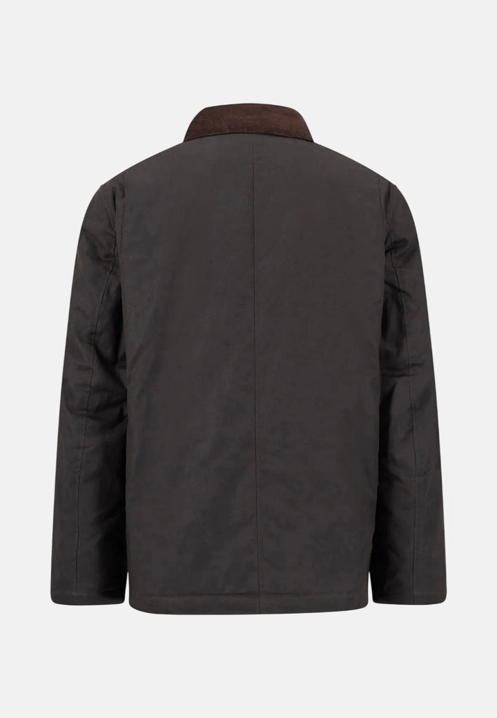 Fynch Hatton Waxed Cotton Barn Jacket, Anthracite