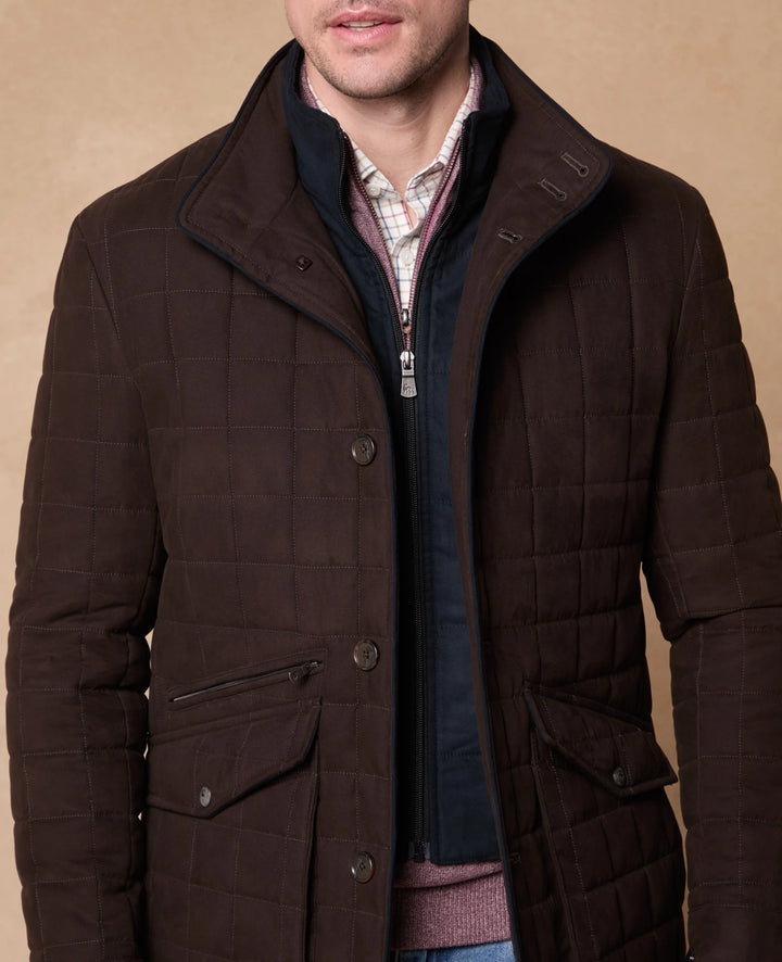 Magee Glenveigh Quilted Paddock Jacket, Chocolate Brown