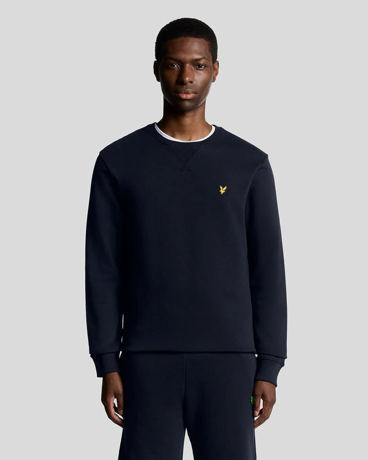 Lyle & Scott Cotton Crew Neck Sweatshirt, Dark Navy